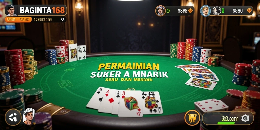 Screenshot gameplay BAGINTA168 menampilkan keseruan permainan poker.