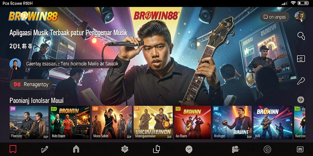 Skrinsut utama BROWIN88 menampilkan deretan lagu musik yang menarik.