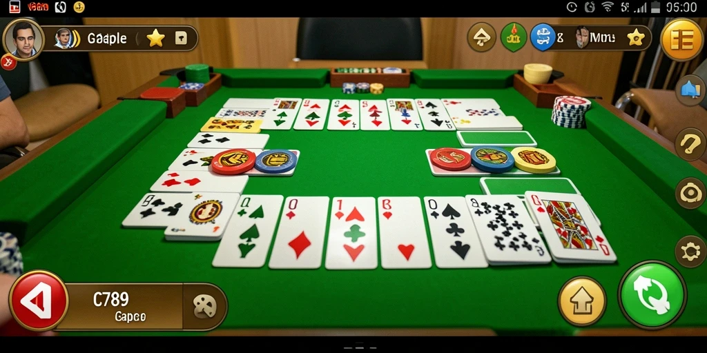Screenshot C789 menunjukkan gameplay seru permainan Gaple.