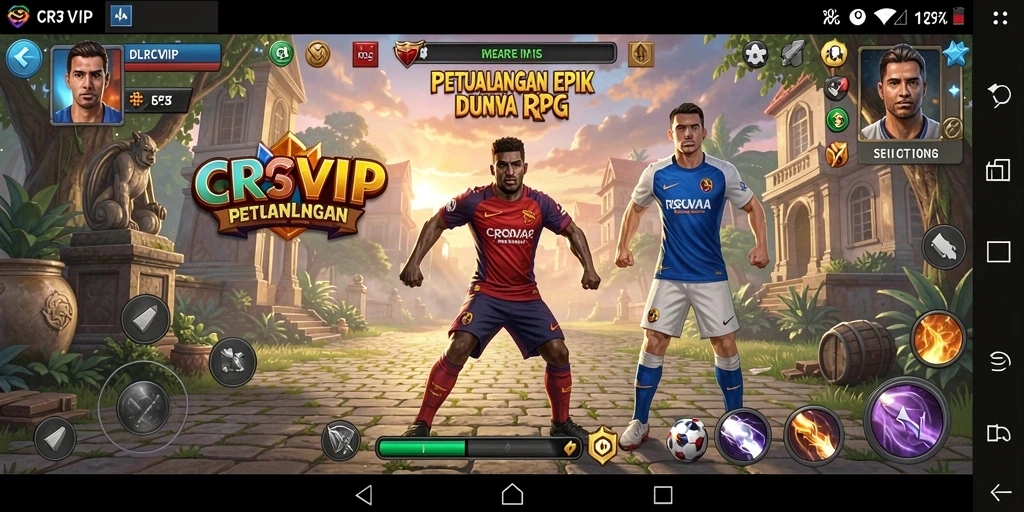 Tampilan gameplay RPG CR7VIP yang memukau dan mendebarkan.