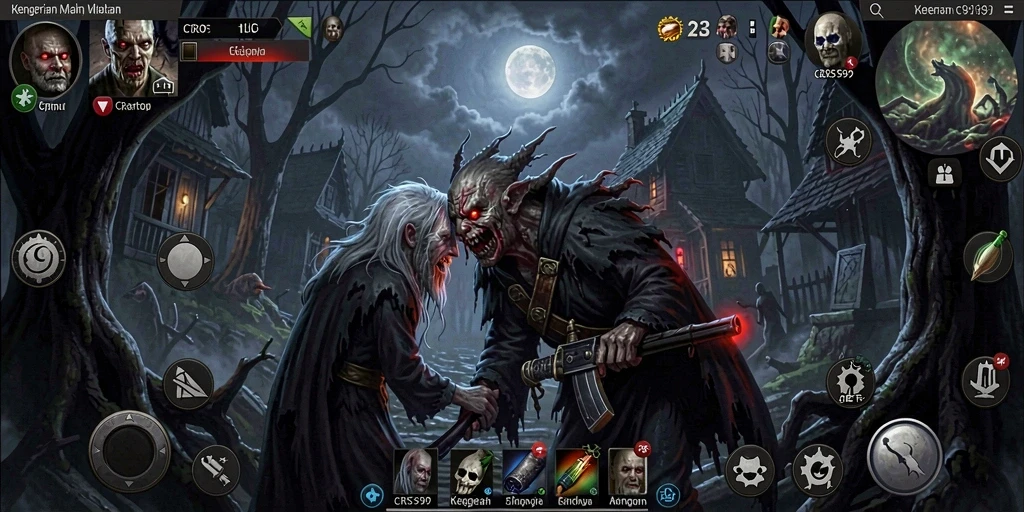 Tangkapan layar gameplay CRS99 menunjukkan momen mencekam yang penuh ketegangan.
