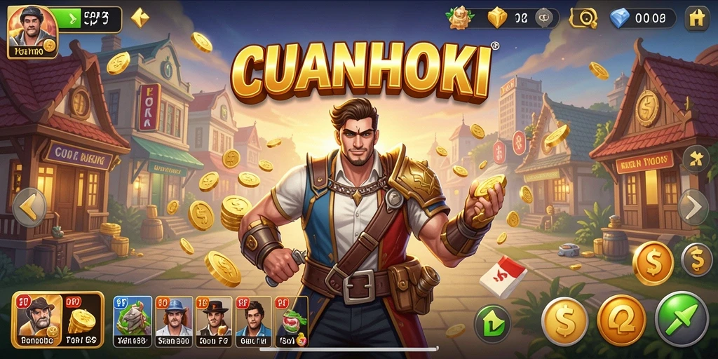 Tampilan gameplay CUANHOKI yang menantang dan mengasyikkan.