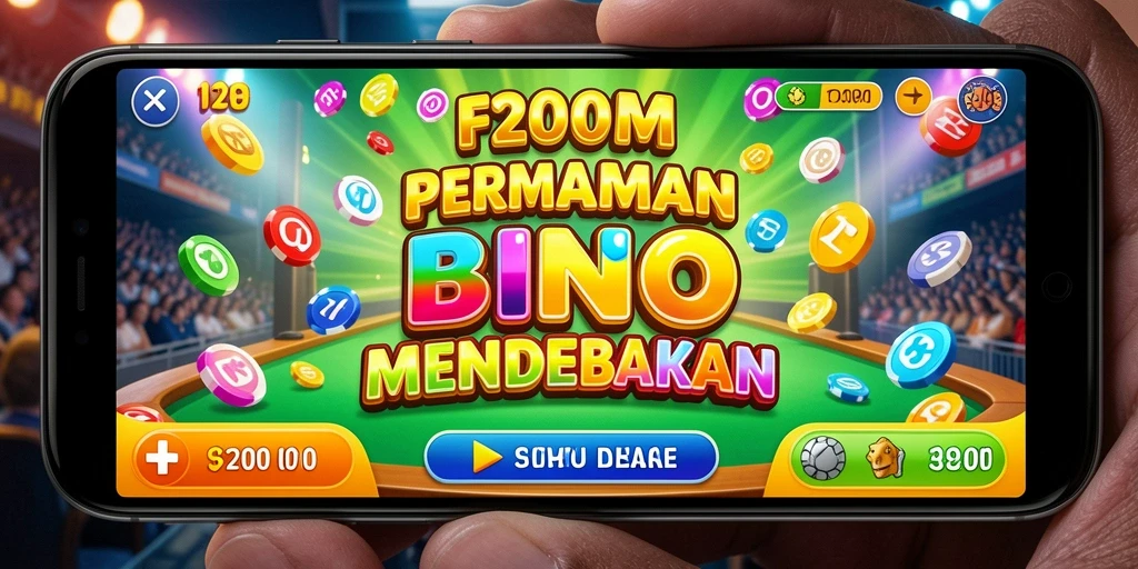 Tampilan gameplay menarik F200M saat bermain Bingo dengan teman.