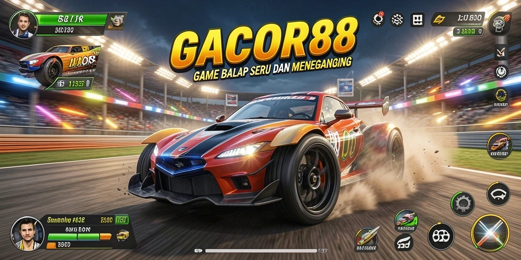 Gameplay GACOR88 yang memacu adrenalin dalam balap mobil.