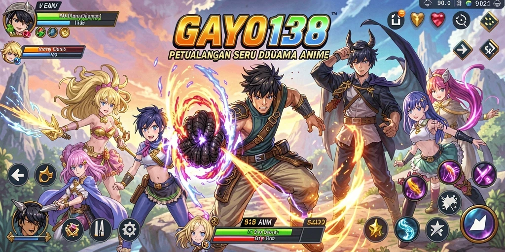 Tampilan gameplay seru dalam <strong>GAYO138</strong> dengan karakter Anime yang hidup.