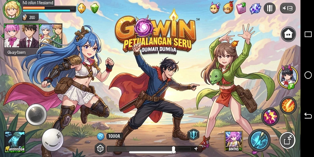 Gameplay seru di dunia anime yang memikat.