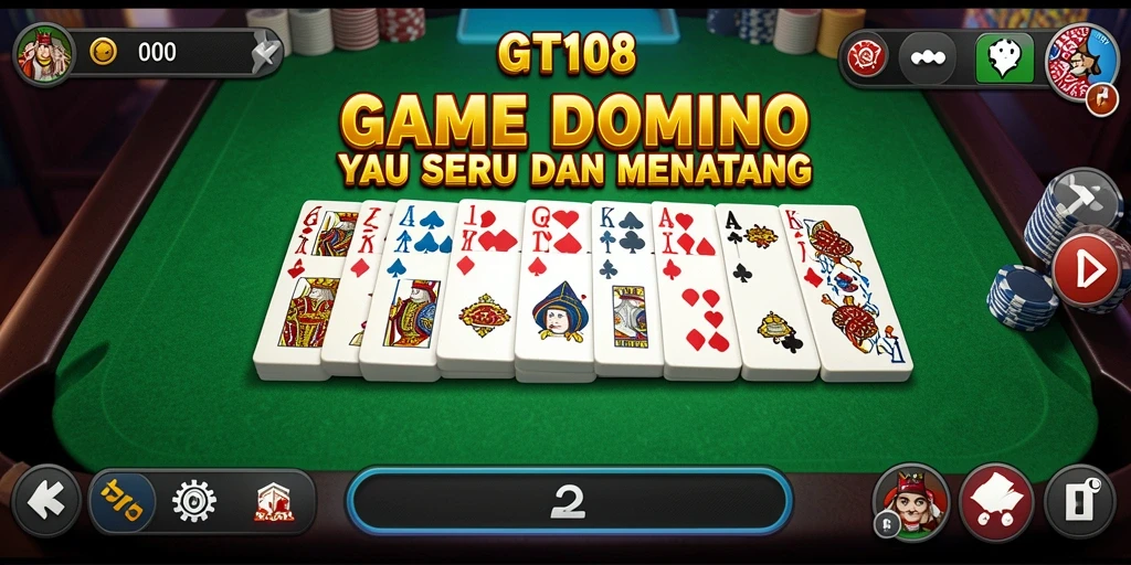 Screenshot GT108 yang menunjukkan gameplay Domino yang menarik.