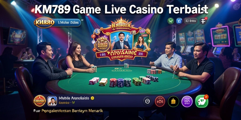 Tampilan gameplay Live Casino KM789 yang seru dan interaktif.