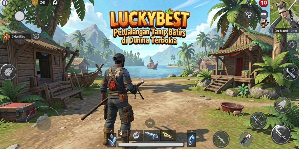 Gameplay dinamis dan interaktif dalam dunia Open World LUCKYBEST.