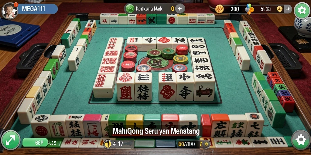 Tampilan permainan Mahjong yang menarik dan interaktif di MEGA111.