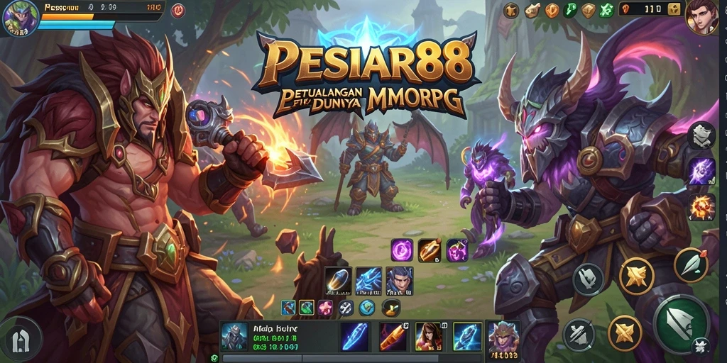 Gameplay PESIAR88 menampilkan pertarungan epik di dunia MMORPG.