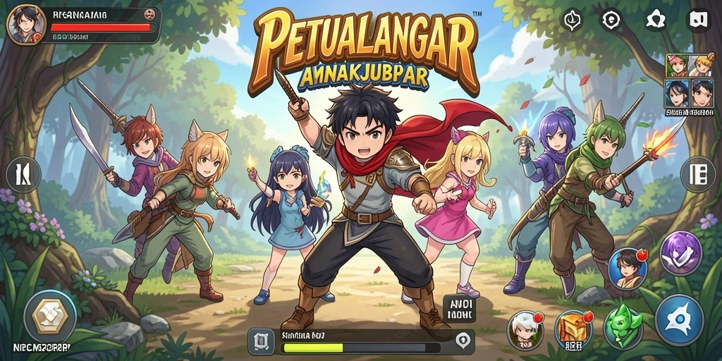 Screenshot dari gameplay RP62RP yang menunjukkan aksi pertarungan karakter anime.