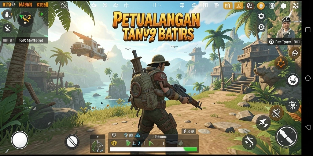 Screenshot gameplay RT99 yang menunjukkan eksplorasi dunia terbuka yang menakjubkan.