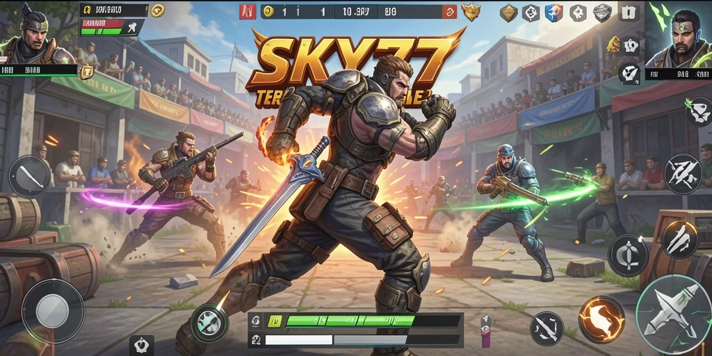 Gameplay seru Battle Royale di SKY77 dengan aksi mendebarkan.
