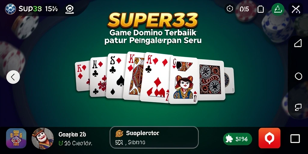 Gameplay SUPER33 yang seru dalam permainan domino.