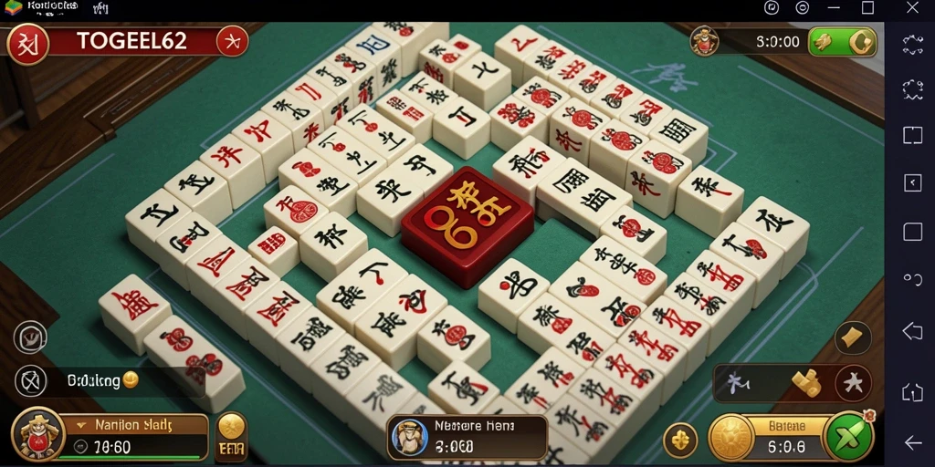 Screenshot gameplay TOGEL62 menampilkan keseruan bermain Mahjong.