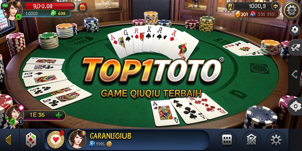 Tampilan menarik dari gameplay QiuQiu di TOP1TOTO.