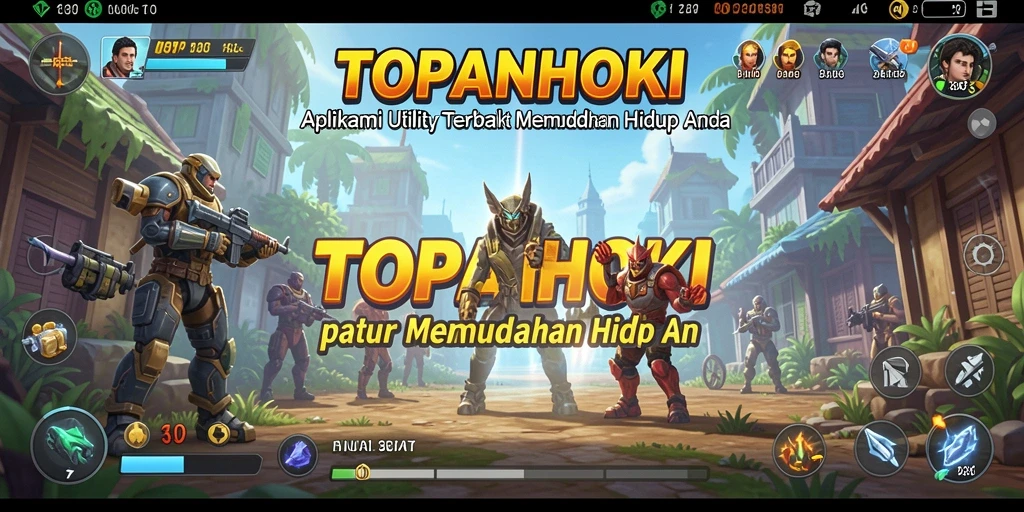 Tampilan antarmuka utama TOPANHOKI dengan berbagai fitur Utility.
