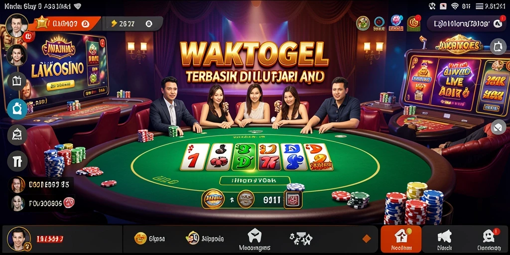Tampilan gameplay Live Casino yang mendebarkan di WAKTOGEL.