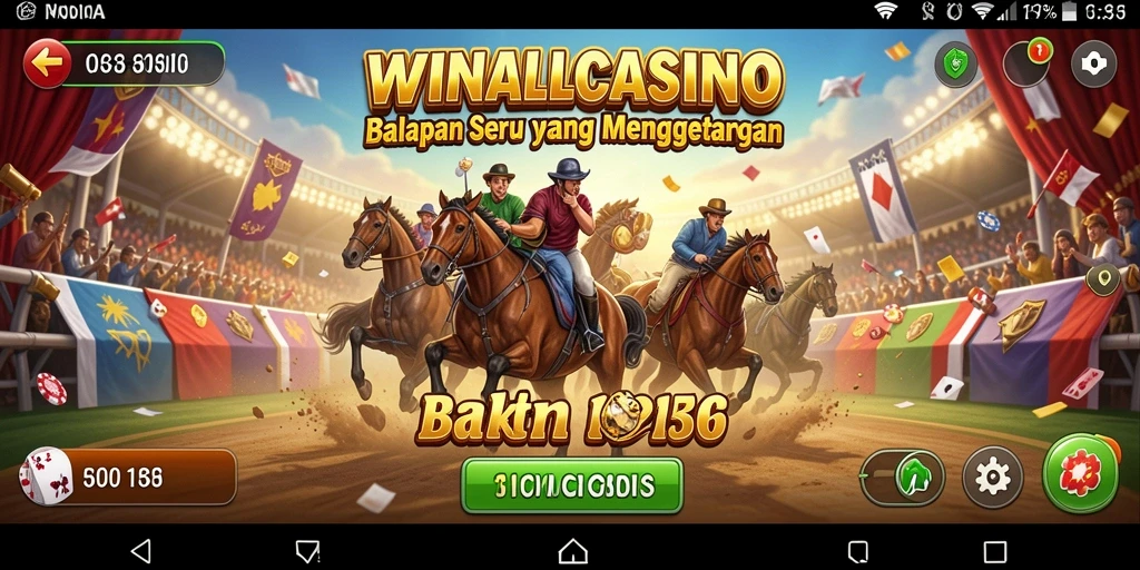 Gameplay seru WINALLCASINO yang menampilkan balapan epik dan mobil cepat.